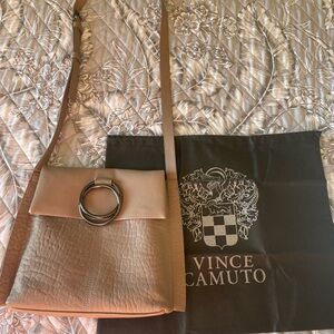 Vince Camuto Taupe Crossbody Bag with Ring Accent